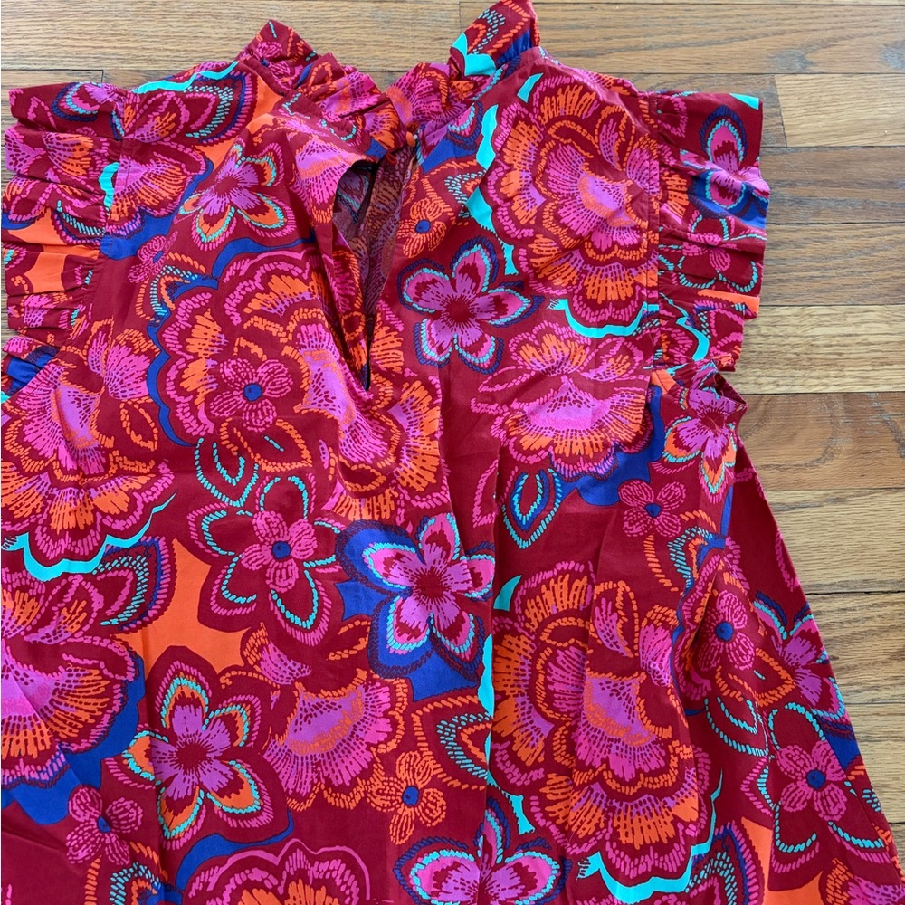 Avara Sugarlips Vibrant Flowers Sleeveless Top Size S - Picture 3 of 3